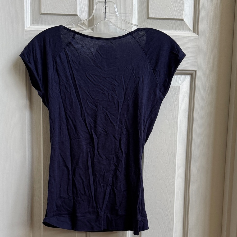 Source Unknown Deep Blue Ruffle Blouse - image 6